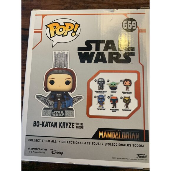 Funko Pop! Star Wars Bo-Katan Kryze #669 Vinyl Figure On The Throne Bobblehead C - Picture 3 of 4